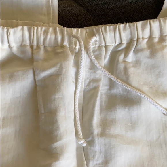 Hillary Charles White Linen Pants - Picture 4 of 5